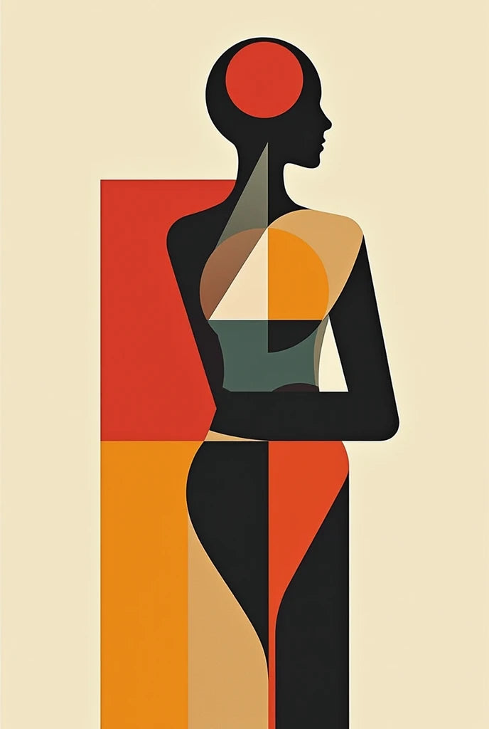 צביעה לפי מספרים - ציור דמות גיאומטרית מופשטת