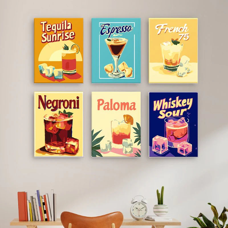 קיט מיני – מארז 6 ציורי קוקטיילים קלאסיים