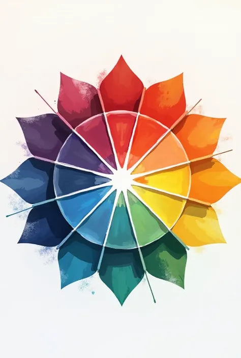 צביעה לפי מספרים - ציור גלגל הצבעים