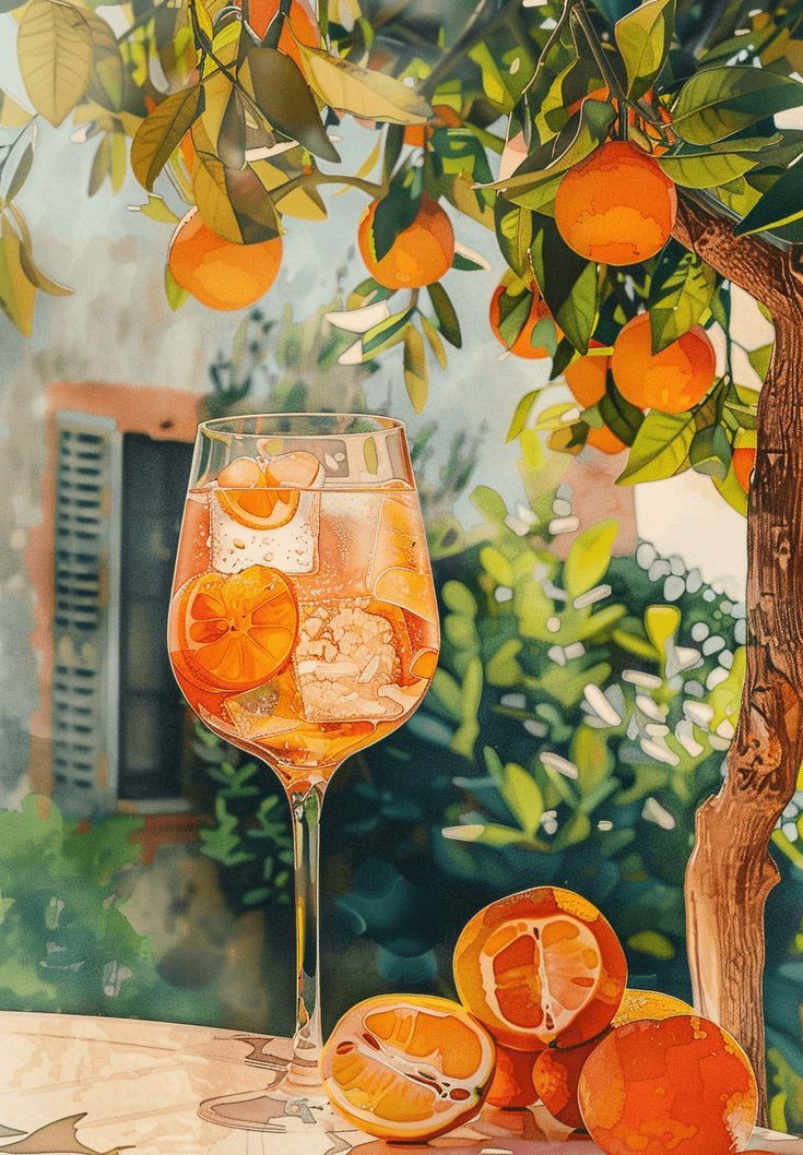 צביעה לפי מספרים - ציור כוס תפוזים