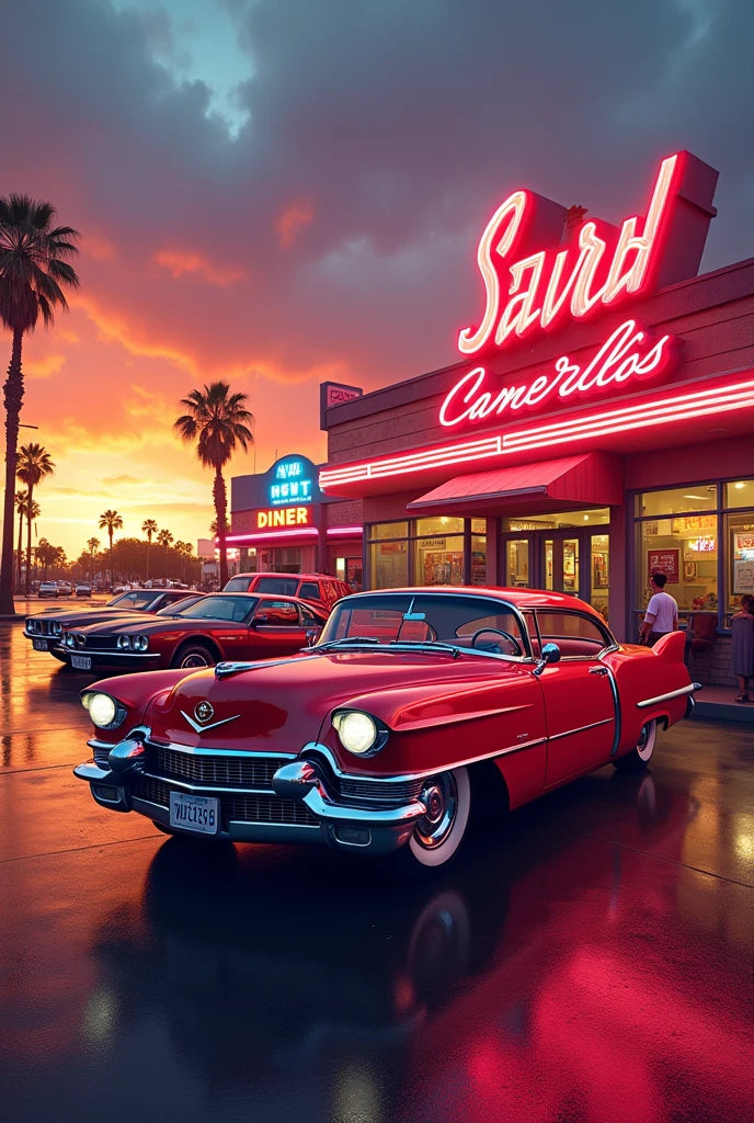 ציור יהלומים - רטרו אמריקאי