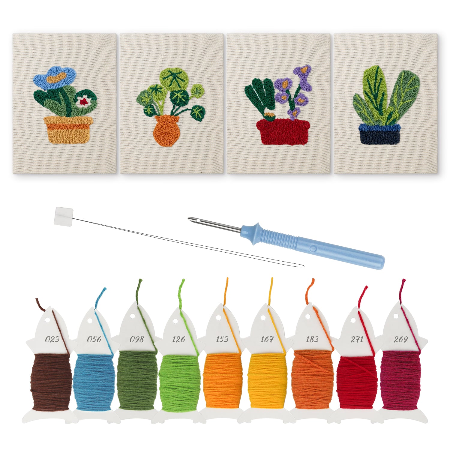 קיט רקמה DIY – עציצים ירוקים