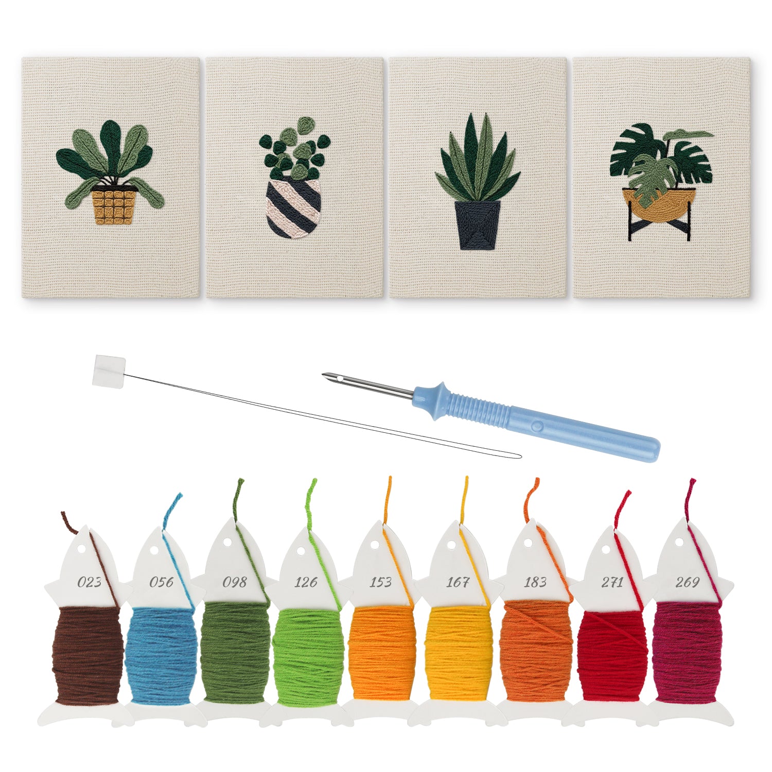 קיט רקמה DIY – עציצים מודרניים
