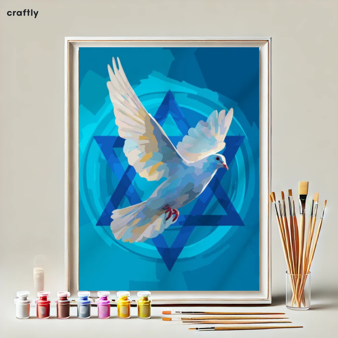 צביעה לפי מספרים – יונת שלום