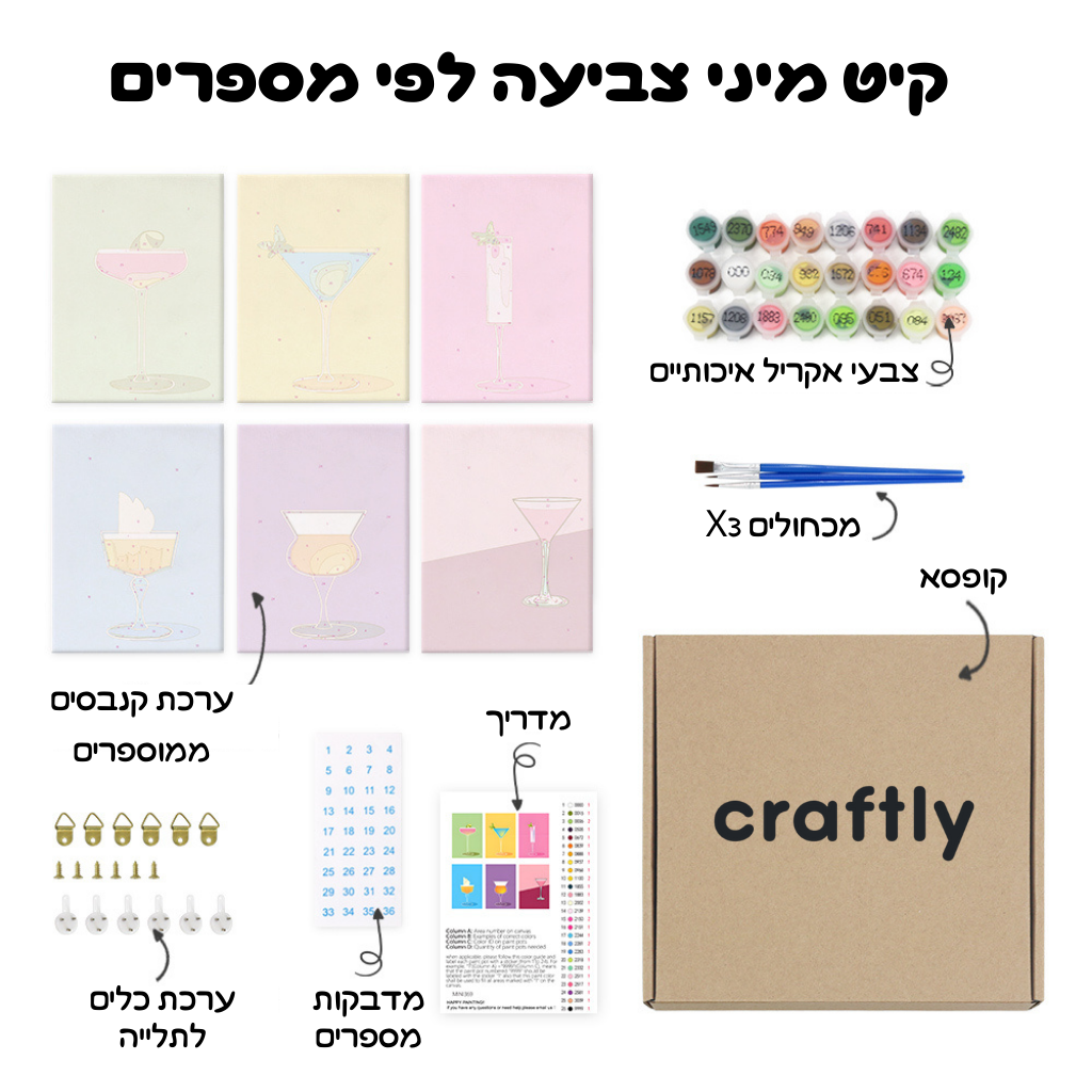 קיט מיני – מארז 6 ציורי מאצ’ה טרנדי