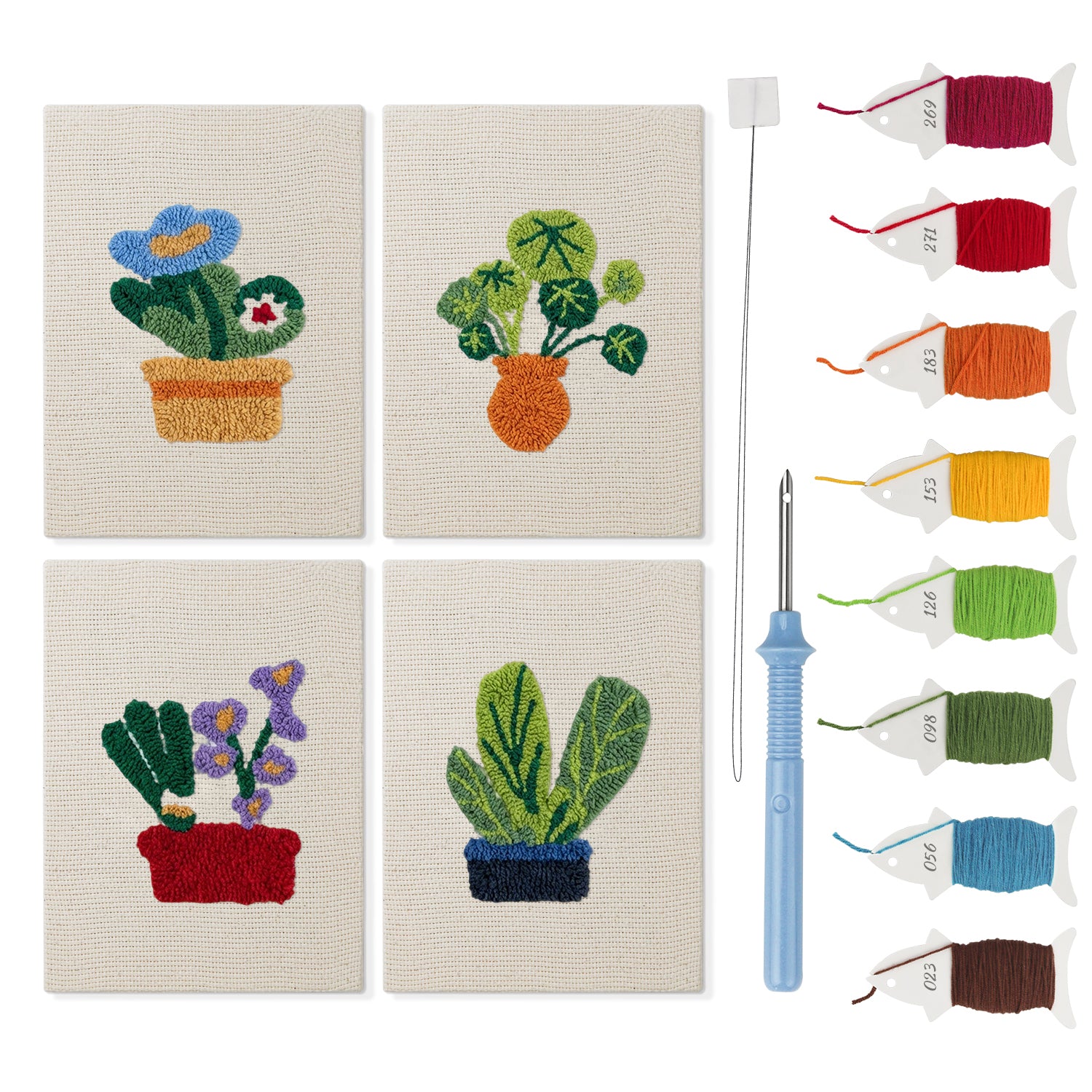 קיט רקמה DIY – עציצים ירוקים