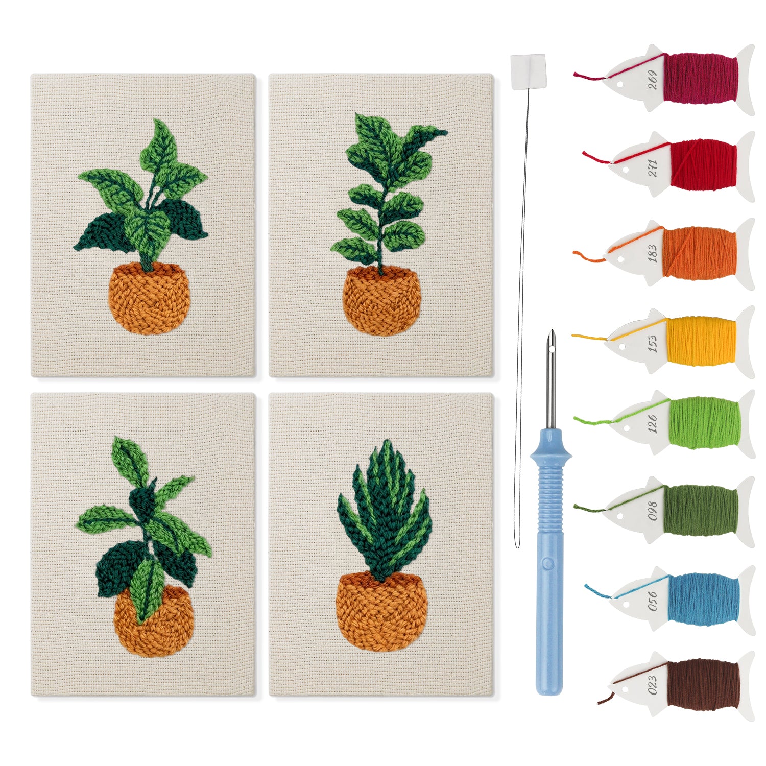 קיט רקמה DIY – צמחים ירוקים
