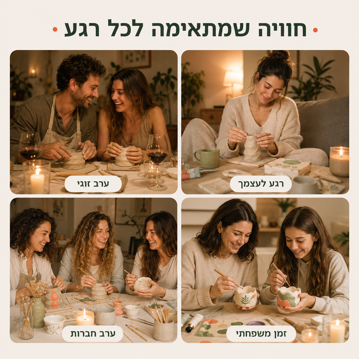 ערכת חימר ונרות פרימיום - מארז זוגי מלא
