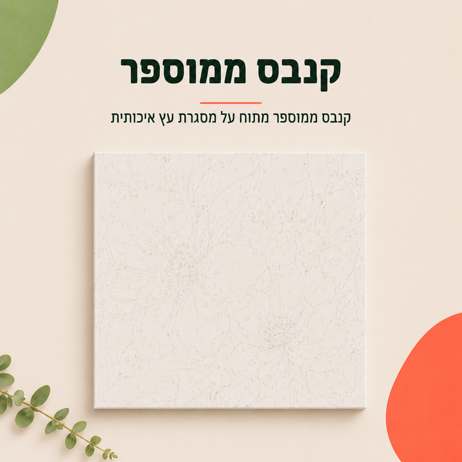 קנבס ממוספר וממוסגר 30x30