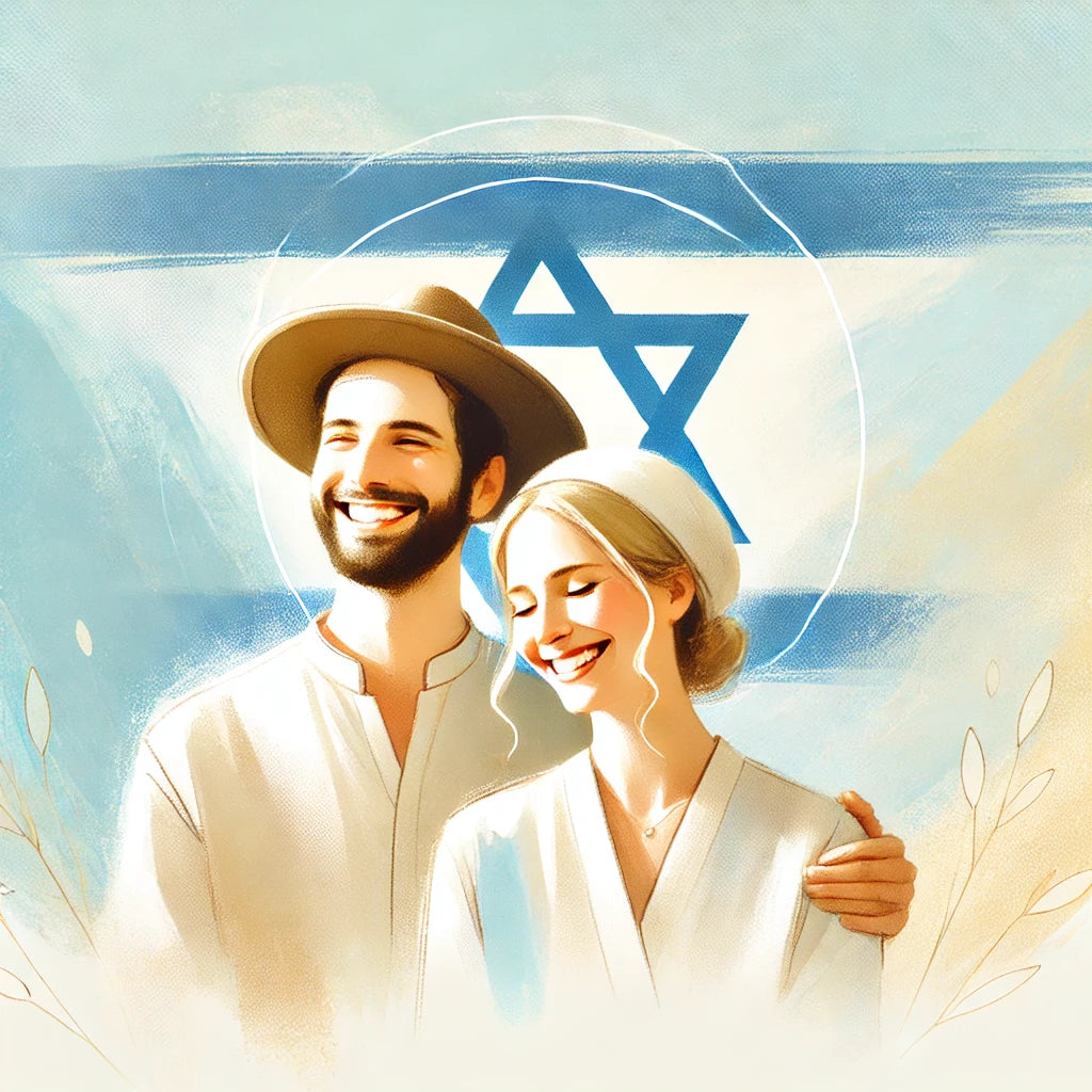 צביעה לפי מספרים - ציור אהבה יהודית