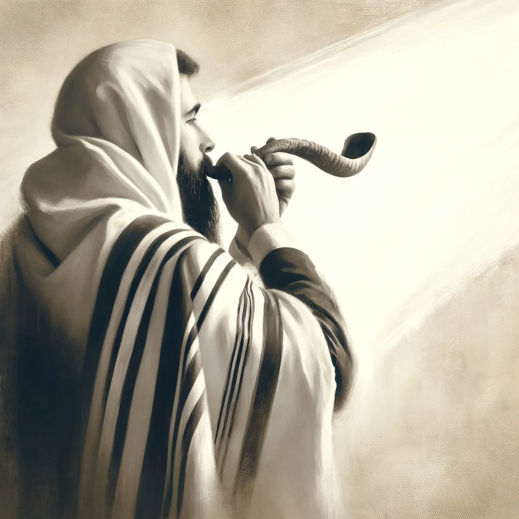 צביעה לפי מספרים - קול השופר שחור לבן