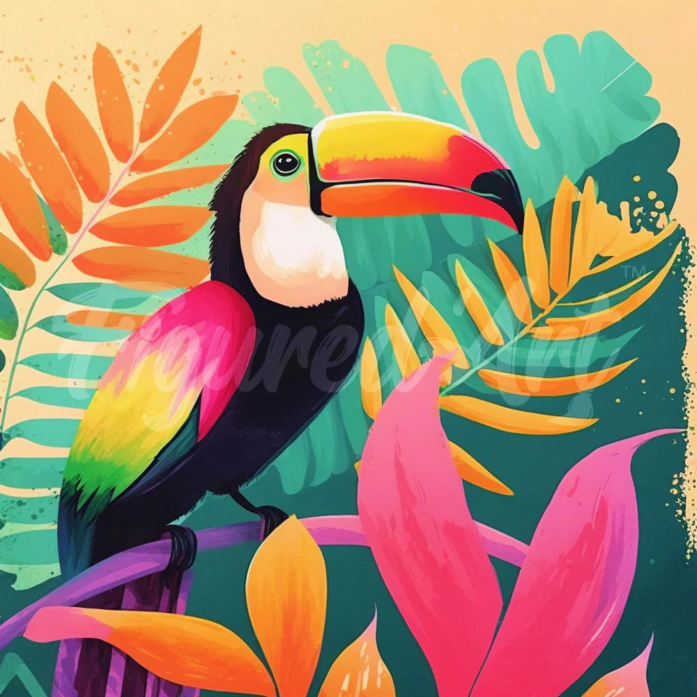 ציור יהלומים - טוקן צבעוני