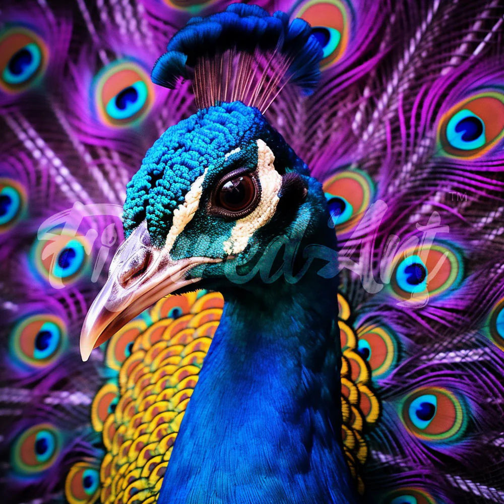 ציור יהלומים - טווס מלכותי