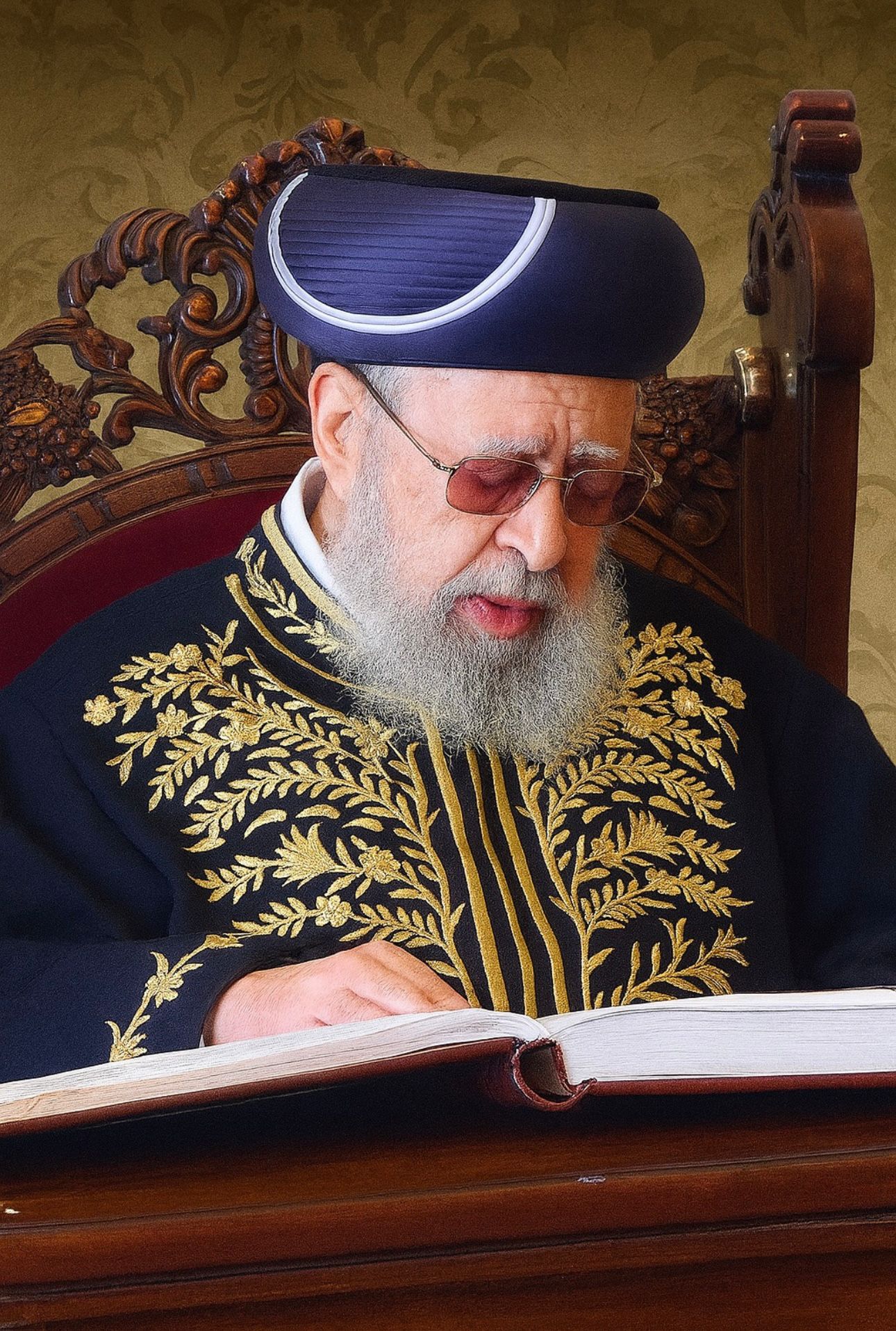 צביעה לפי מספרים - דיוקן הרב עובדיה יוסף